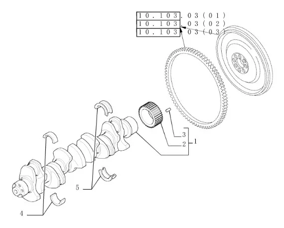 2991836 - Вкладыш зелен. коленвала ДВС Cursor10 CR