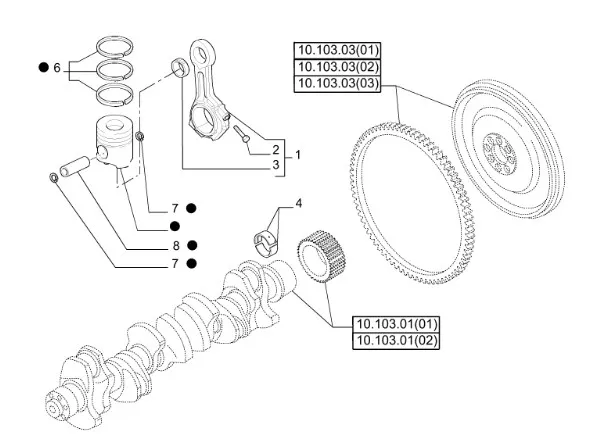 2991843 - Вкладыш зелен. шатуна ДВС Cursor10 CR